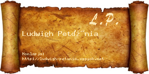 Ludwigh Petúnia névjegykártya